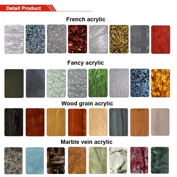 Hotsale 3mm Custom Design Interior Glitter Acrylic Sheet